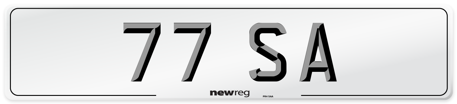77 SA Number Plate from New Reg